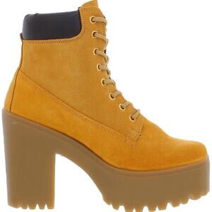 Steve Madden Women's Tindra Tan Suede Platform Ankle Boots Size‎ 8